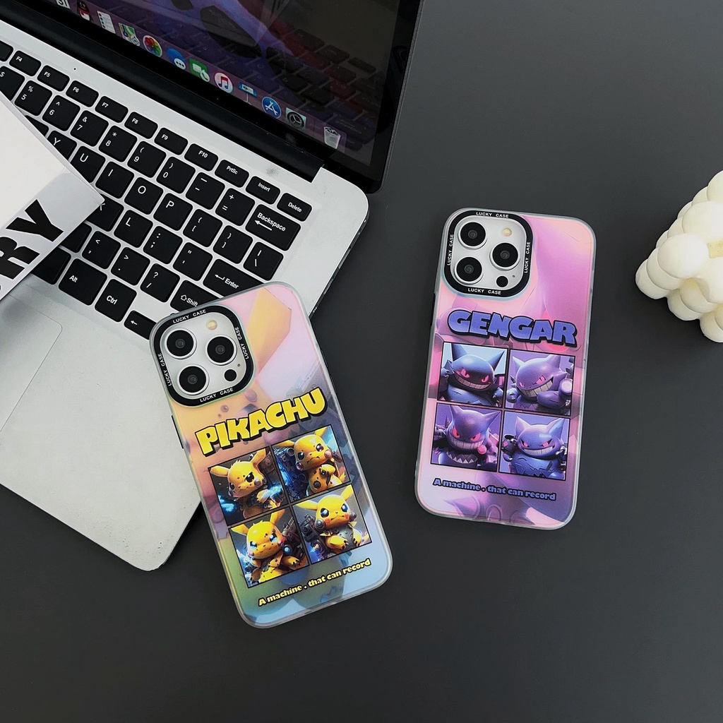 Ốp Điện Thoại Tpu Dẻo Màu Laser Họa Tiết Hoạt Hình Dễ Thương Chống Sốc Cho iPhone 14 13 12 11 PRO MAX