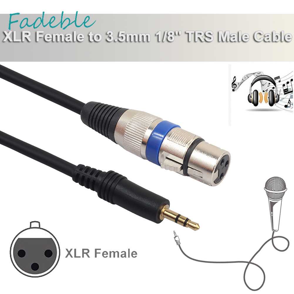Dây Cáp Chuyển Đổi Âm Thanh XLR 3pin Female Sang 3.5mm TRS Male