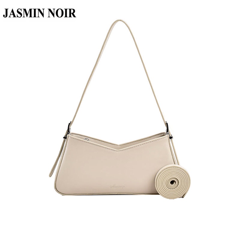 JASMIN NOIR Chéo Da PU In Hình Mặt Trăng Thời Trang Cho Nữ