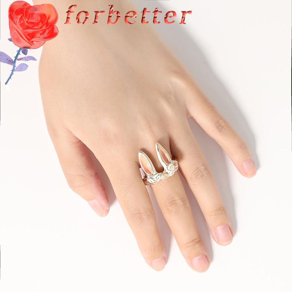 Nhẫn Hở Hình Tai Thỏ Tinh Xảo Thời Trang Cho Nữ