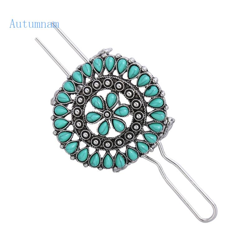 Băng Đô Đôi Đính Ngọc Lam Phong Cách Boho Cho Nữ