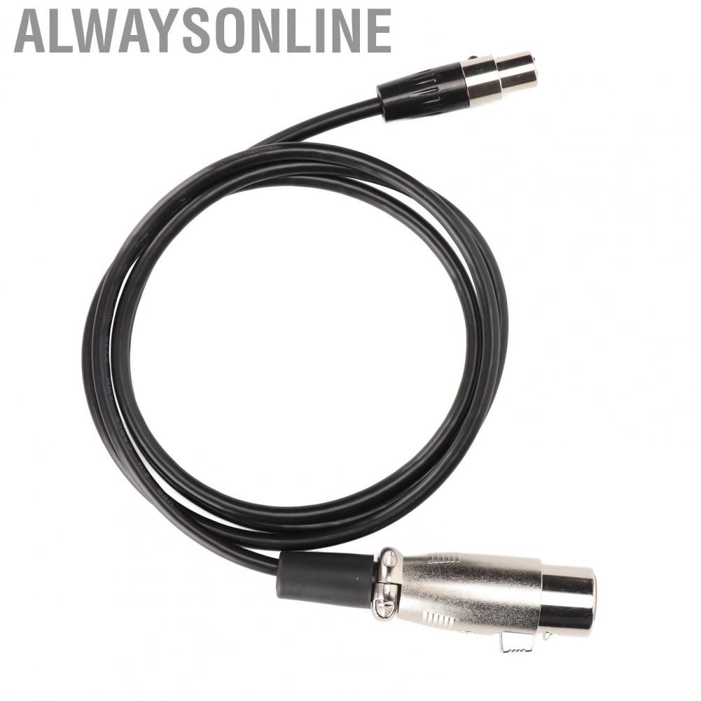 Alwaysonline Microphone Cable Noiseless HiFi 3.3ft 3 Pin Mini XLR Female UTE
