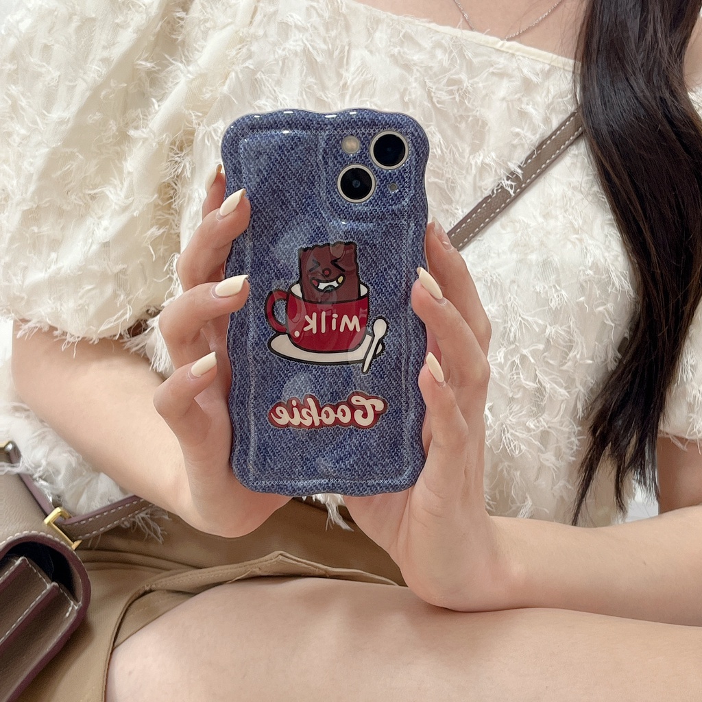 Ốp Điện Thoại TPU Chống Sốc Hình Bánh Quy / Sữa / Bánh Bulge Cho IPhone 14 13 12 11 Pro Max