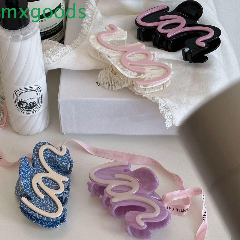 Kẹp Tóc Hình Cá Mập / Trái Tim In Chữ Phong Cách Hàn Quốc Dễ Thương