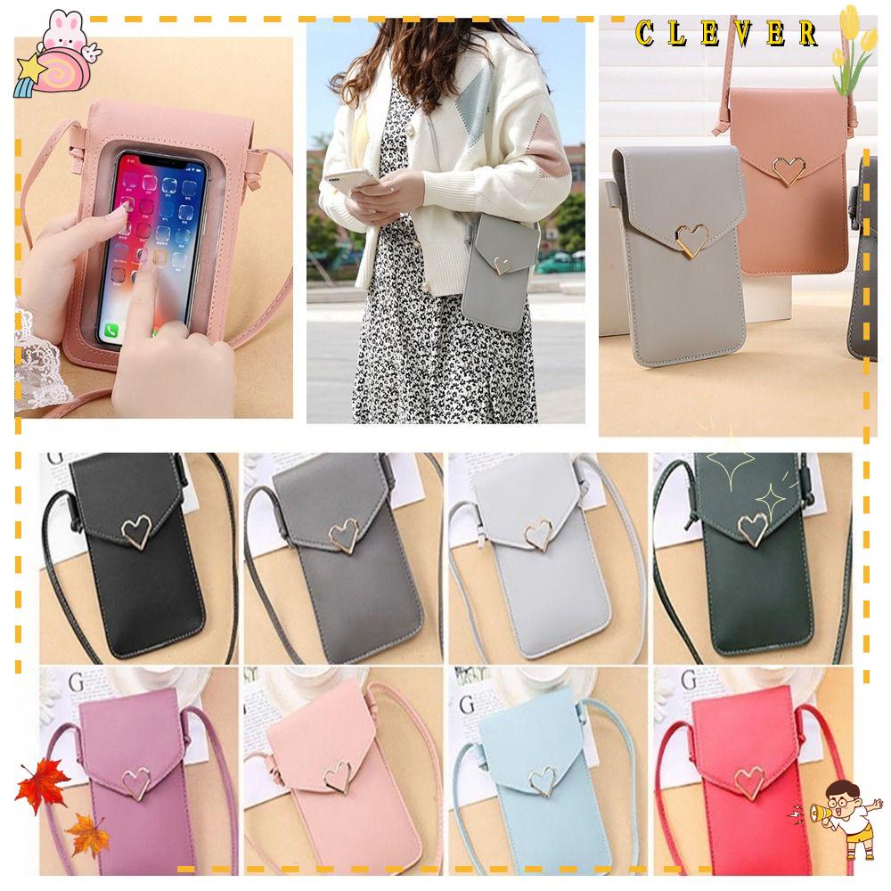 Túi Đeo Chéo Màu Sắc Đơn Giản Phong Cách Retro Cho Nữ