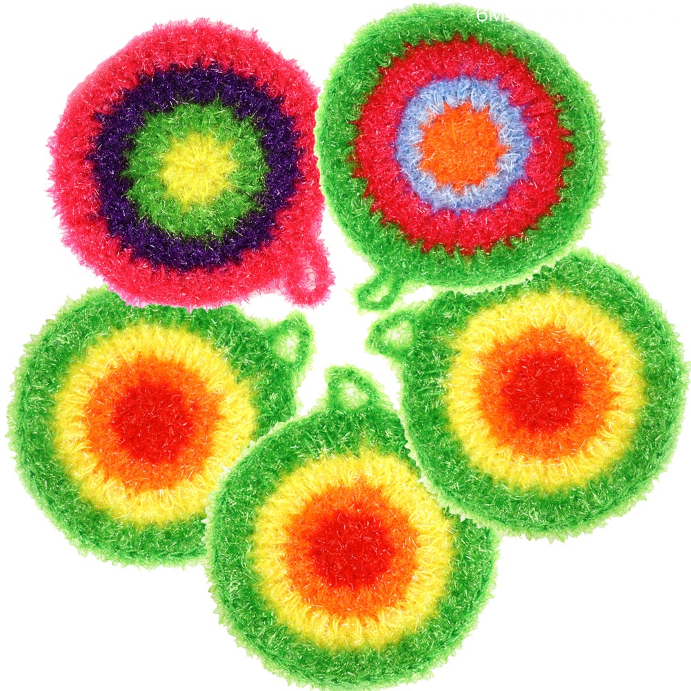 Set 5 Miếng Bọt Biển Rửa Chén Chống Dính Dầu Mỡ Tiện Lợi