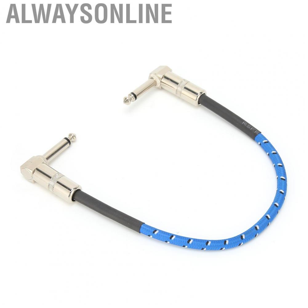 Alwaysonline 6.35mm Electric Guitar Effect Cable With Double 90° Elbow Effector BUN