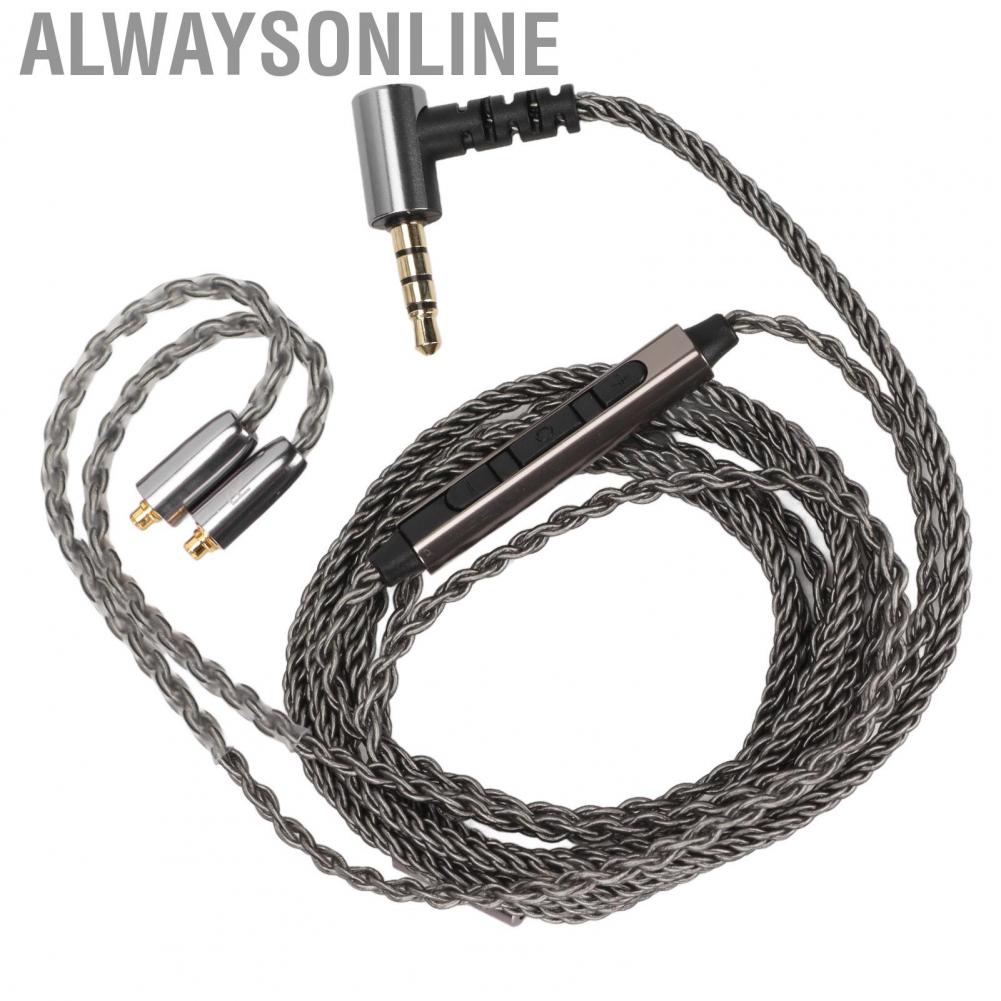 Alwaysonline Headphone Cable  High Resolution Silver Plated Copper Replacement Upgrade Multifunctional for SE846
