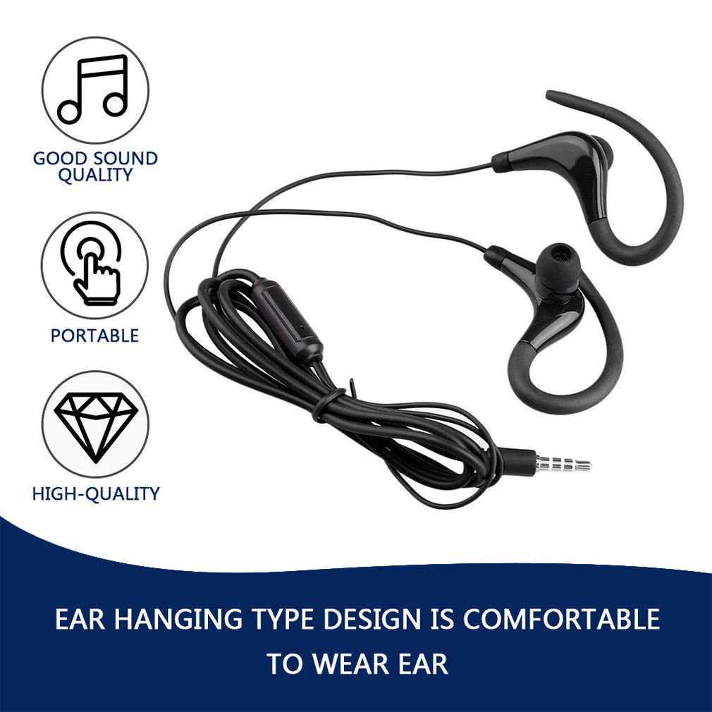 Plastic Fashion Ear Hook Sports Running Headphones Ky-010 Stereo Bass Music Headset For Many Mobile Phone [Q/9]