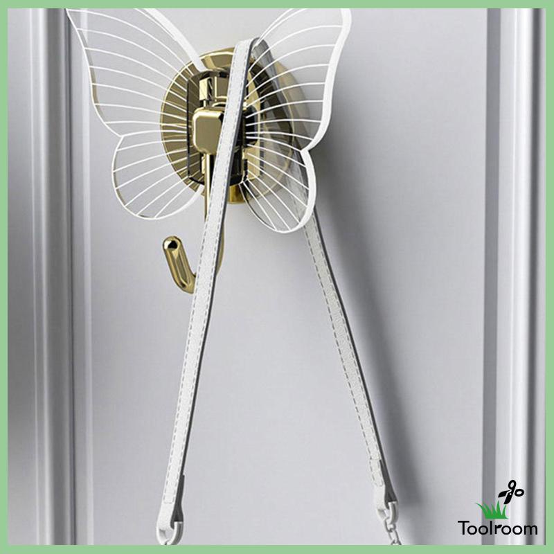 Móc Treo Đồ Dán Tường Tự Dính Hình Bướm Cho Phòng Tắm / Phòng Ngủ