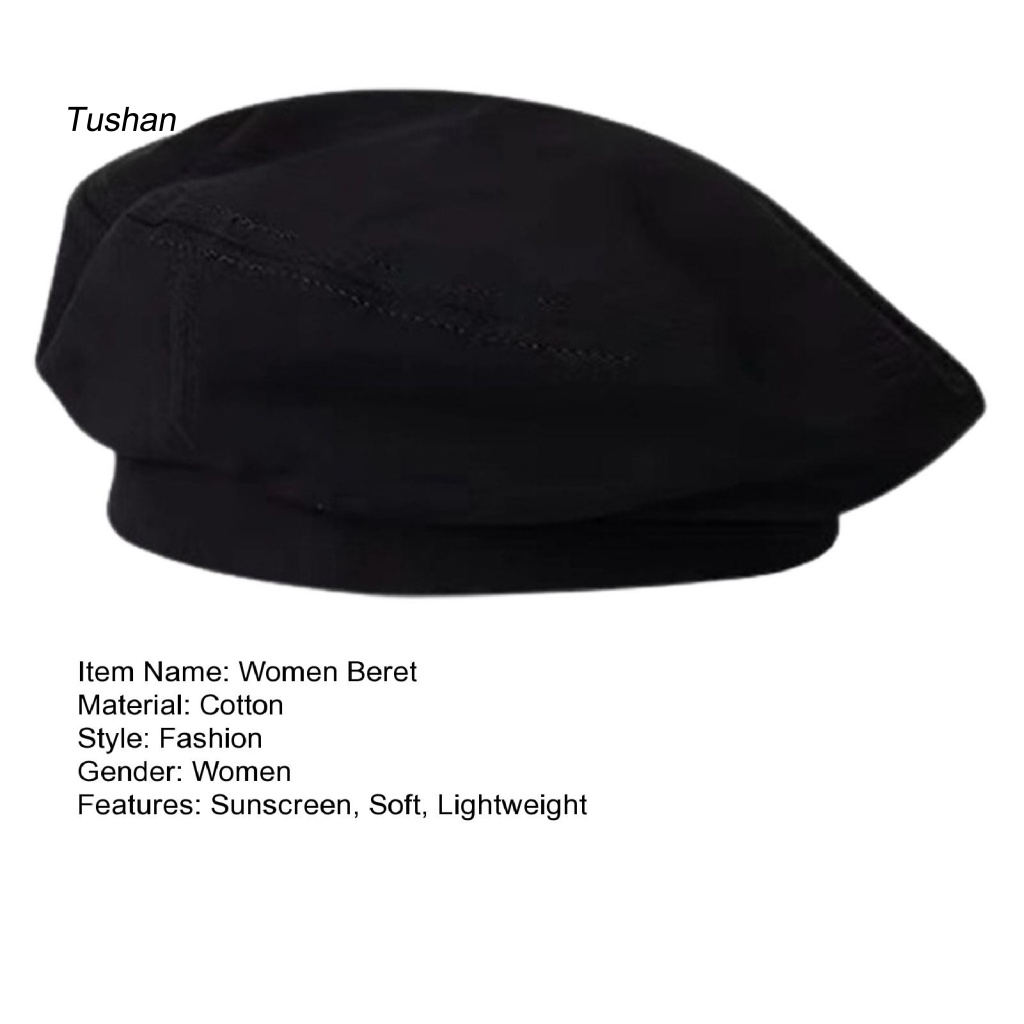 [Ts] Mũ Nồi Màu Trơn Thoáng Khí Nhỏ Gọn Nhẹ Nhàng Trang Trí Họa Sĩ Phong Cách Vintage Cho Nữ