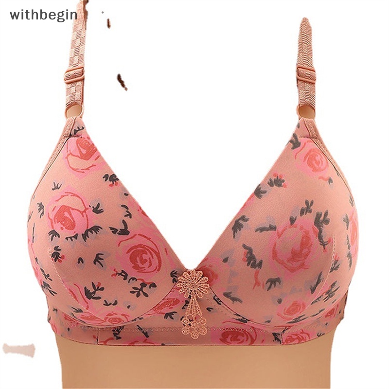 Áo Ngực Không Gọng Nâng Ngực Plus Size Họa Tiết Hoa Cho Nữ