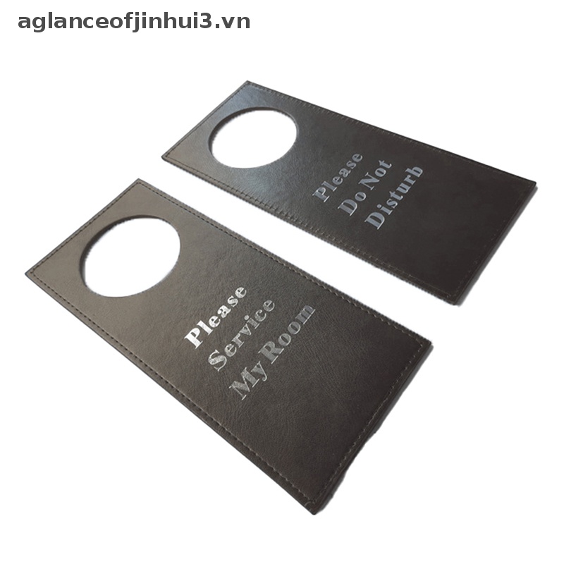 Nhãn Da PU Hai Mặt Treo Tay Nắm Cửa Tiện Dụng