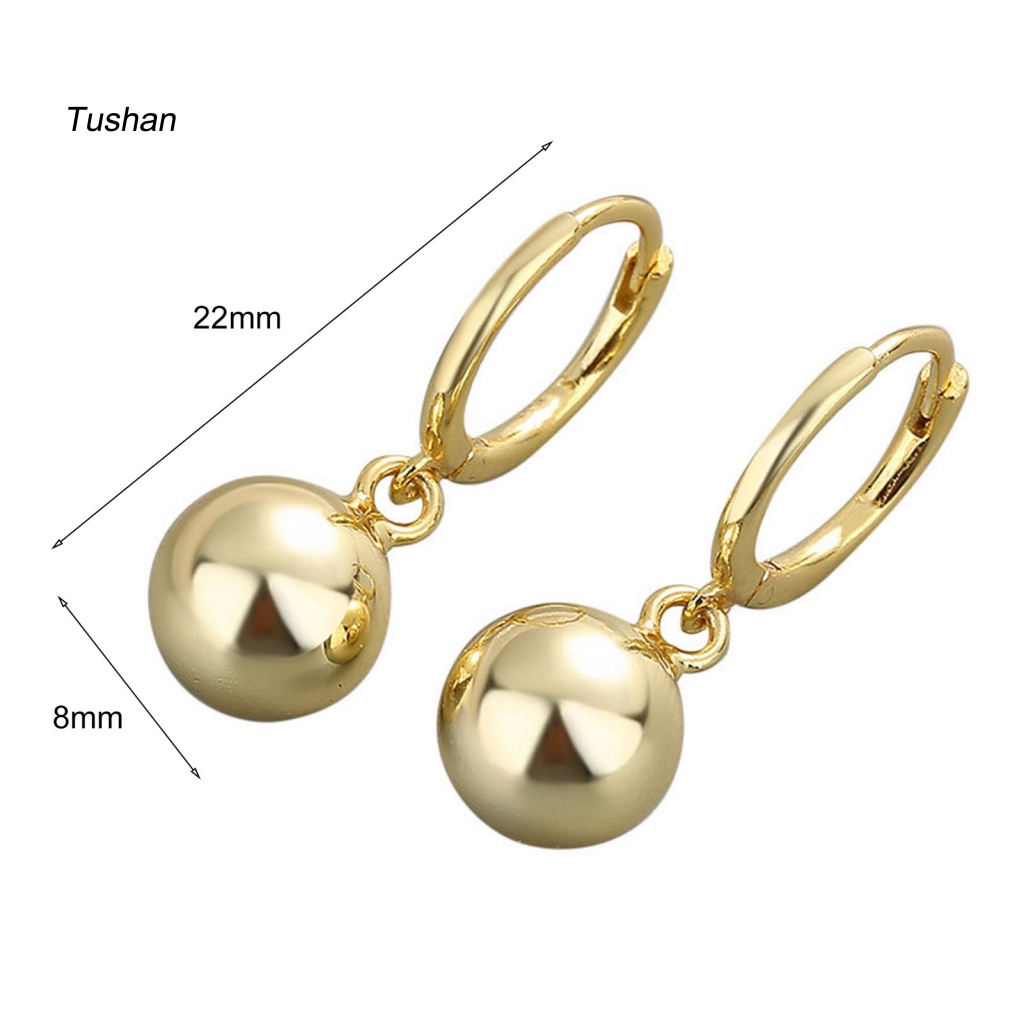 1 Đôi Bông Tai Dạng Vòng Màu Trơn Khối Lượng Nhẹ Dành Cho Nữ