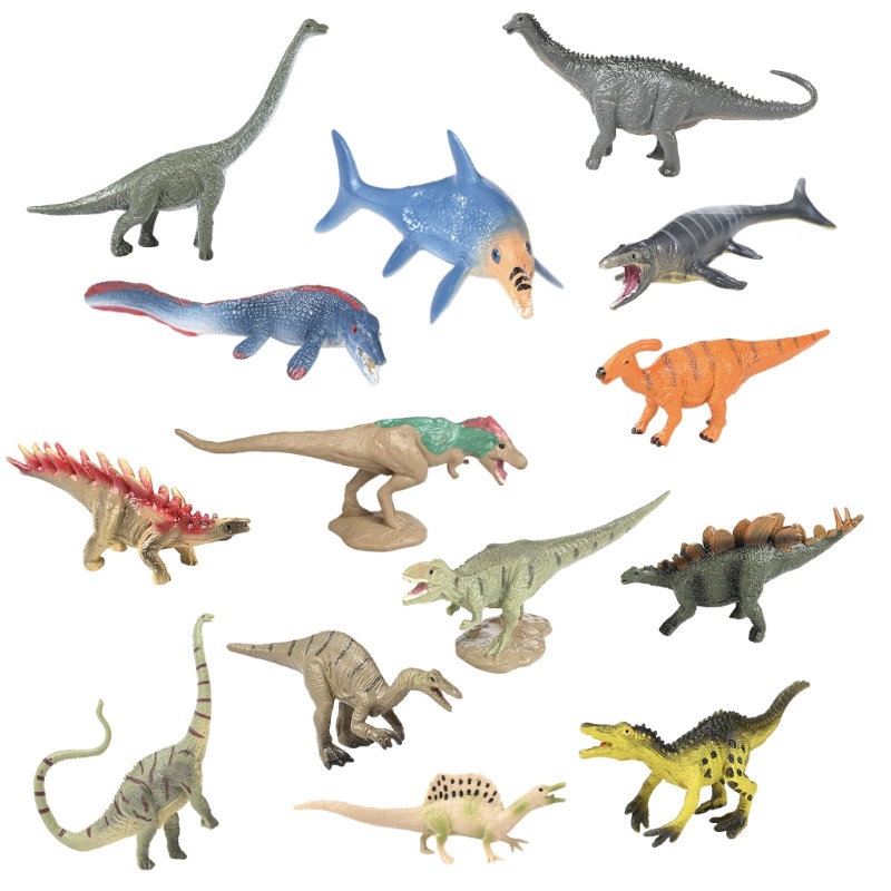 Set 14 Mô Hình Động Vật Stegosaurus Plesiosaurus Giáo Dục Sớm Cho Bé