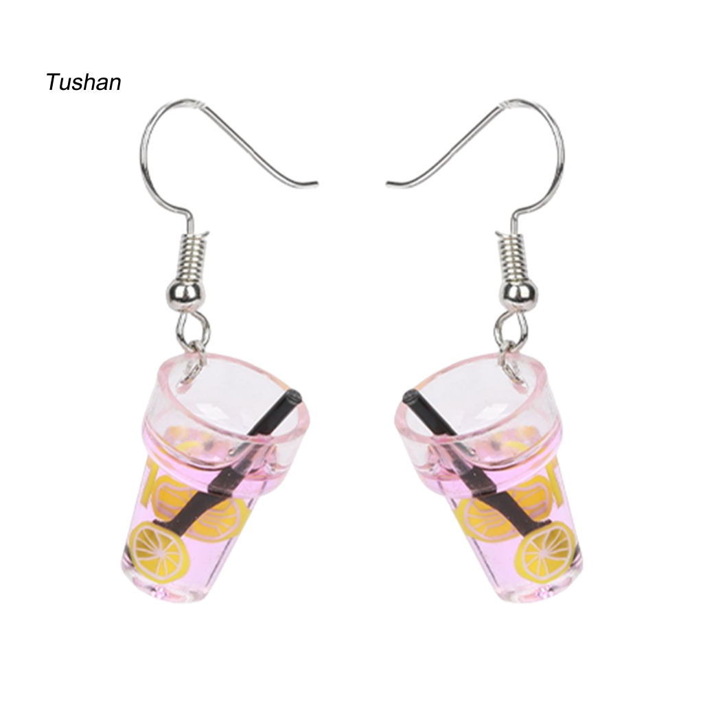 1 Đôi Bông Tai Hình Giọt Nước Trái Cây Bằng Nhựa Resin Chống Thấm Nước