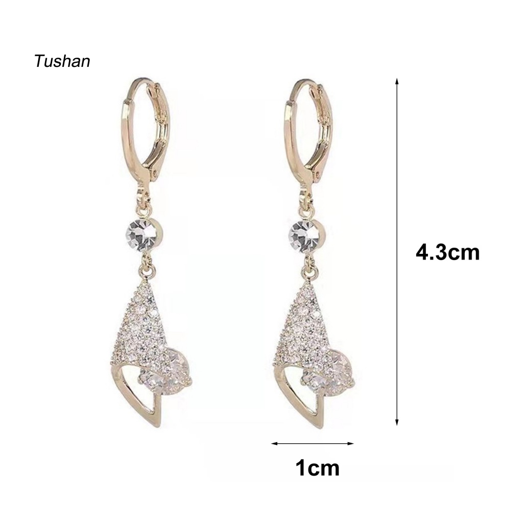 1 Đôi Bông Tai Hợp Kim Lấp Lánh Siêu Nhẹ Thân Thiện Với Da Dễ Sử Dụng