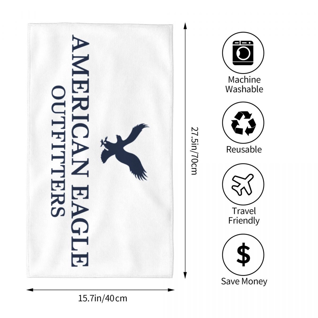 American Eagle Outfitters (4) Khăn thấm hút thân thiện với da Khăn vuông Khăn mặt thể thao ngoài trờ