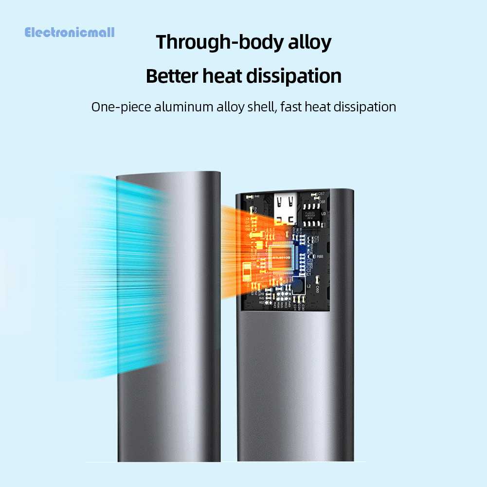 Hộp Đựng Ổ Cứng Di Động HDD M.2 M.2 Bằng Hợp Kim Nhôm Cho 2230 / 2242 / 2260 / 2280 SSD