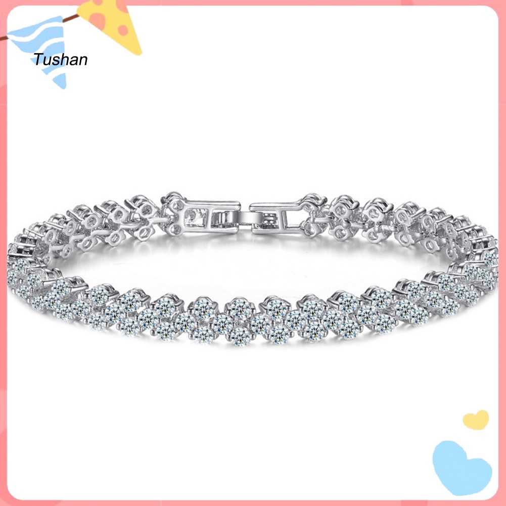 Vòng Đeo Tay Đính Đá Zirconia Thời Trang Dành Cho Nữ