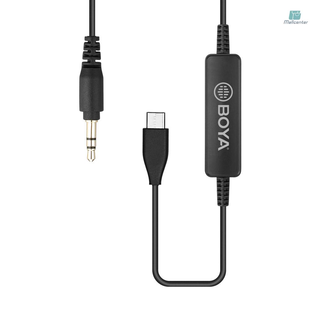 BOYA 35C-USB C 3.5mm to USB Type-C Connector Audio Cable for 3.5mm Self-powered Microphones to be Used for Android Devices with USB Type-C Jack for Samsung Huawei Xiaomi Smartphones with Type-C Jack