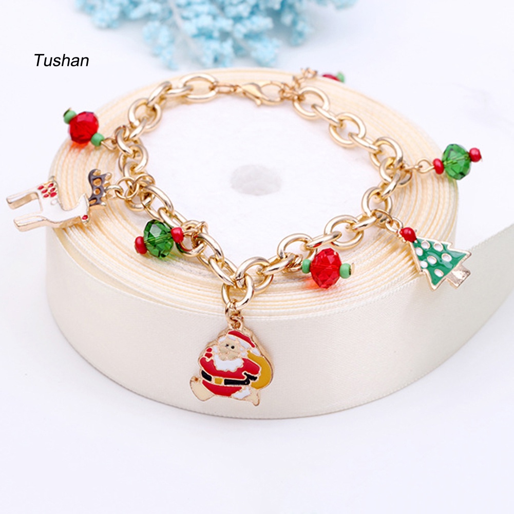 Vòng Tay Mặt Hình Ông Già Noel / Tuần Lộc Có Thể Điều Chỉnh Kích Thước