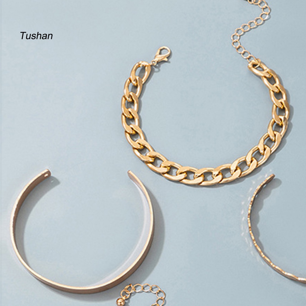 Set 5 Vòng Tay Chuỗi Hạt Phong Cách Bohemian Thời Trang Cho Nữ