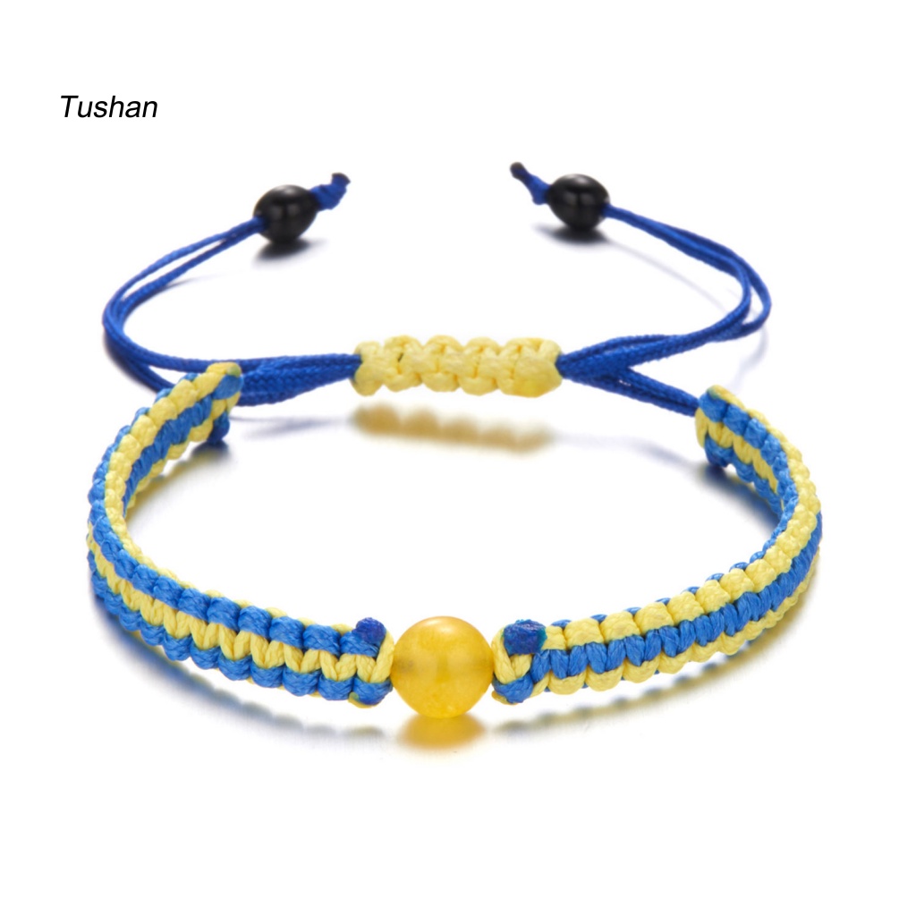 [Ts] Vòng Đeo Tay Dây Bện Hình Lá Cờ Anh Handmade Có Thể Điều Chỉnh Màu Sắc Làm Đạo Cụ