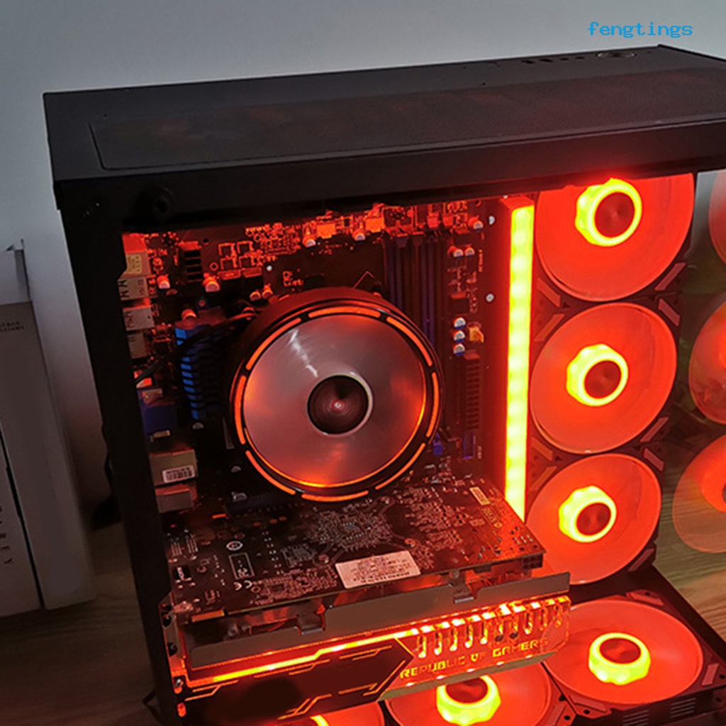 Quạt Tản Nhiệt Làm Mát CPU 3Pin RGB 9 Cánh Tiện Dụng Cho Máy Tính