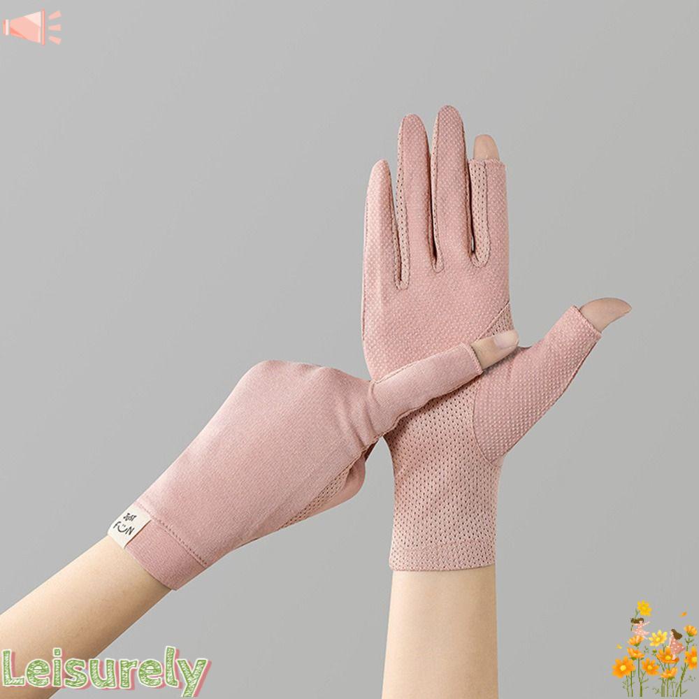 Găng Tay Chống Tia UV Thoáng Khí Thời Trang Xuân Hè Cho Nữ