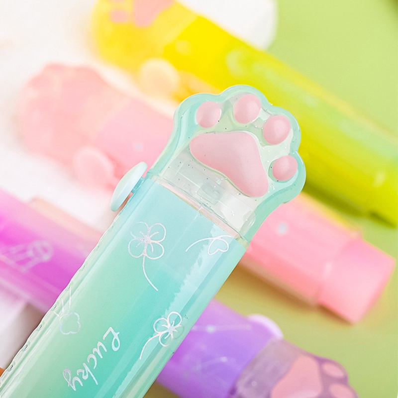 Gôm Tẩy Hình Bàn Chân Mèo Màu Gradient Dễ Thương Cho Học Sinh