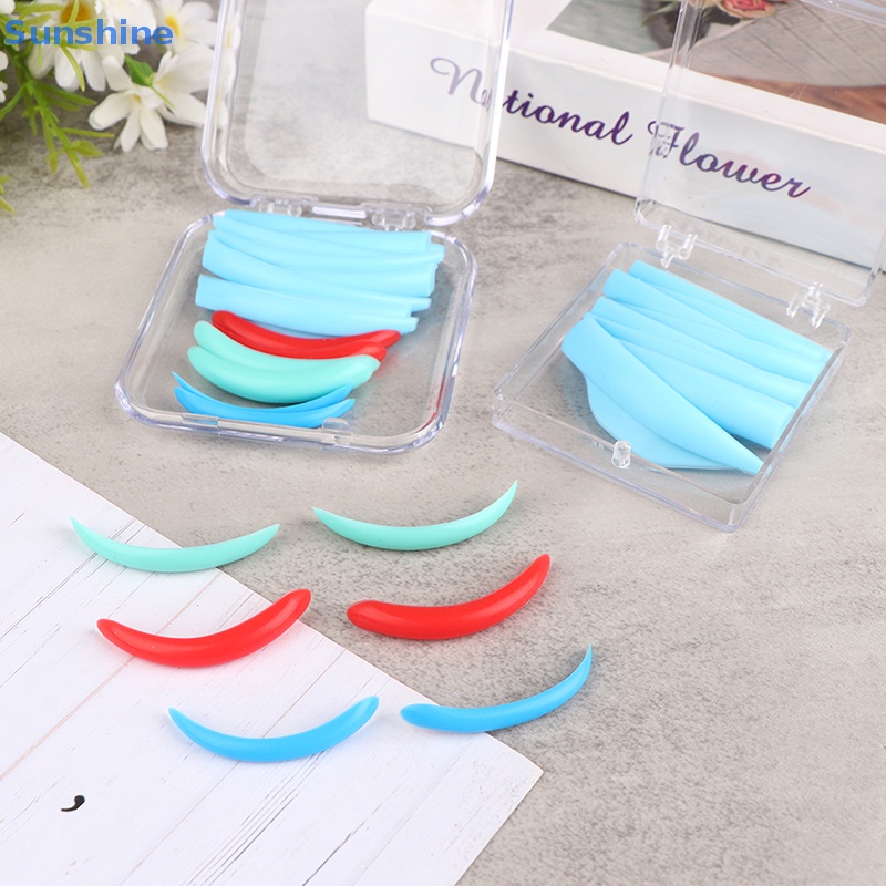 Set 3 / 4 / 7 Cặp Đệm Silicone Hỗ Trợ Uốn Cong Mi Tái Sử Dụng Tiện Lợi