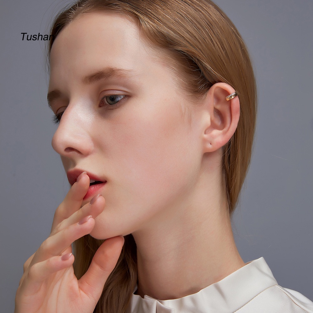 1 Khuyên Kẹp Vành Tai Hình Chữ C Thời Trang Dành Cho Nữ