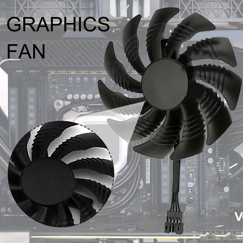 Video Card Fan For P106 Gtx1050 1060 1070 Graphics Durable Good Performance Lightweight [Q/8]