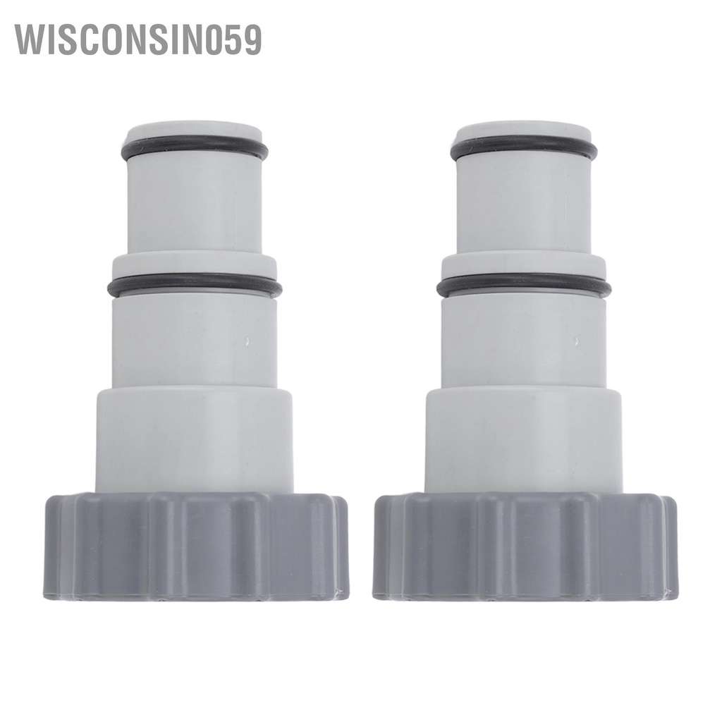 Wisconsin059 2 Chiếc Thay Thế Vòi Adapter Nhựa Hồ Bơi Phụ Kiện Kết Nối Ren Máy Bơm 1.5in 1.25in