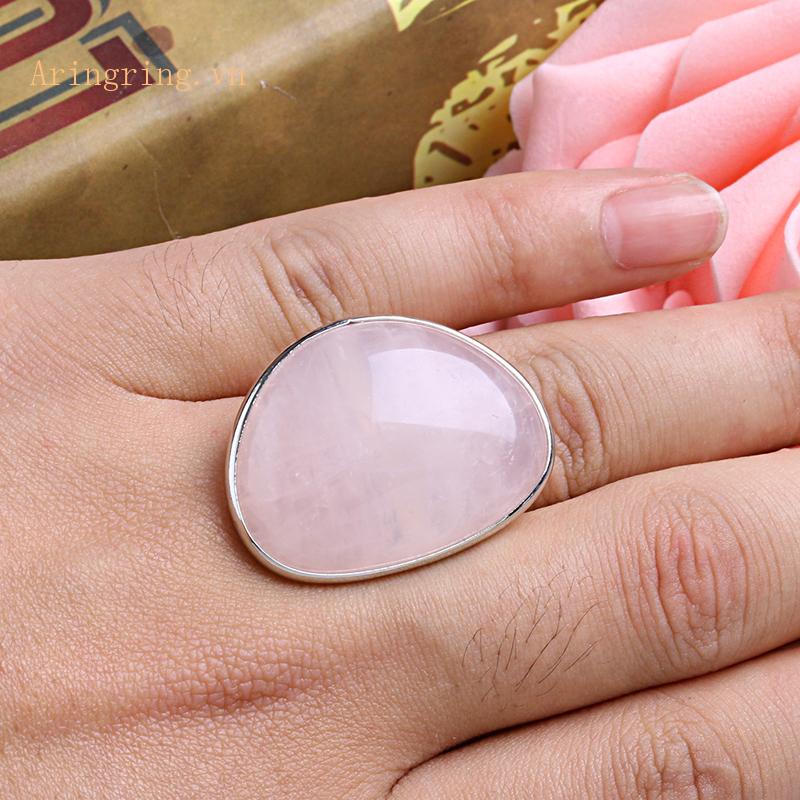 Nhẫn Đính Đá Thạch Anh Hình Trái Tim 1 4x1 1