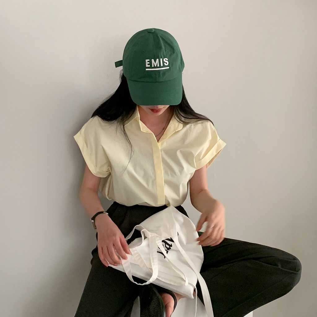 SUXI Áo Sơ Mi Ngắn Tay Phong Cách Hàn Quốc Đơn Giản Dành Cho Nữ