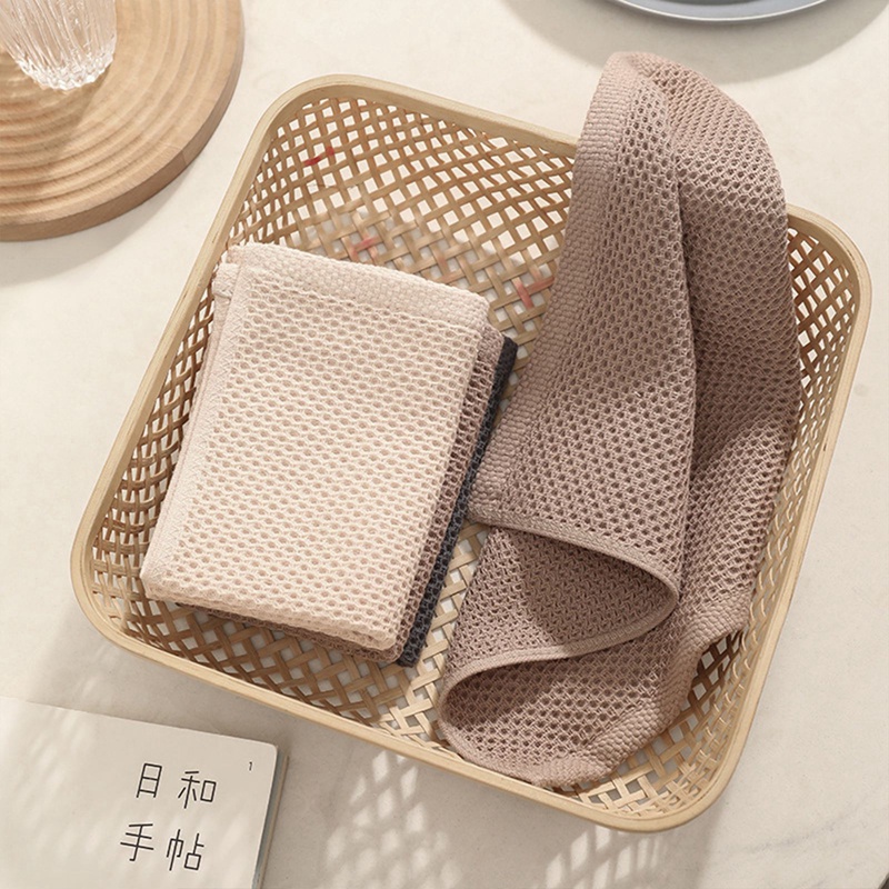 Jjiuad Khăn Lau Tay Cotton Thấm Hút Tốt Hình Vuông Họa Tiết Tổ Ong Tiện Dụng Cho Phòng Khách / Nhà Bếp
