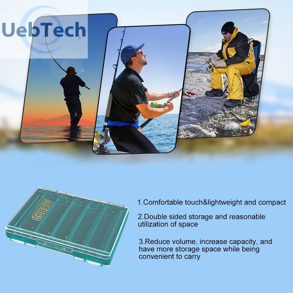 Hộp Đựng Mồi Câu Cá Hai Mặt Chống Rơi Tiện Lợi