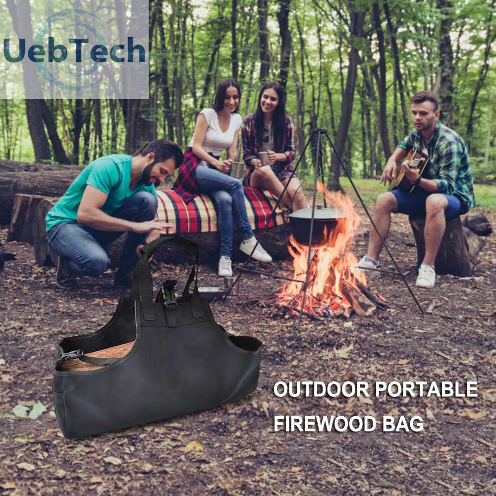 Giỏ Đựng Củi / Gỗ Bằng Vải Oxford Chống Bẩn Tiện Dụng Mang Theo Du Lịch Cắm Trại