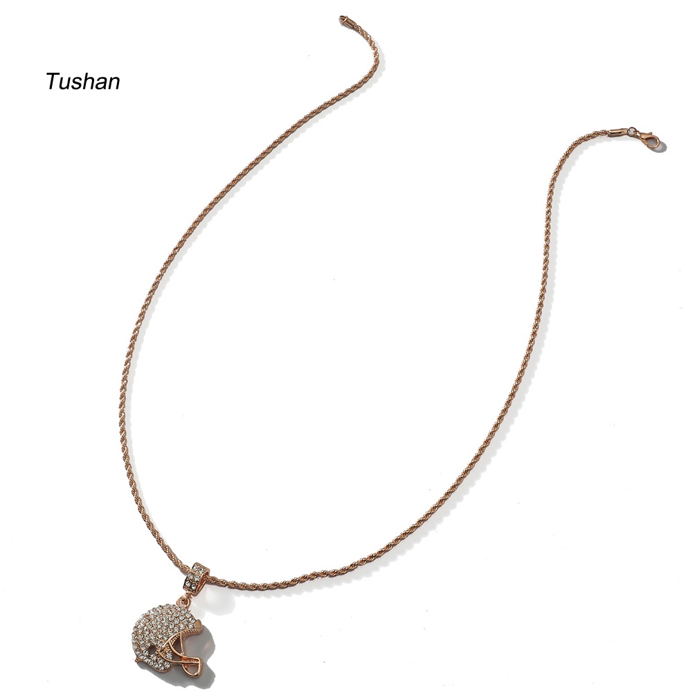 Vòng cổ Mặt Hình Nón Bầu Dục Đính Đá Thời Trang Unisex