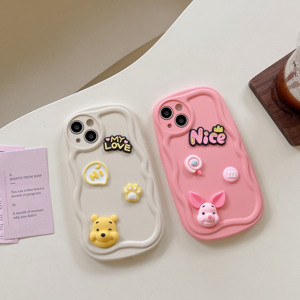 Ốp Điện Thoại Viền Lượn Sóng Họa Tiết Chú Heo Dễ Thương Chống Sốc Cho iPhone 14 14PRO max 13 12PRO max 13pro max 11 2023