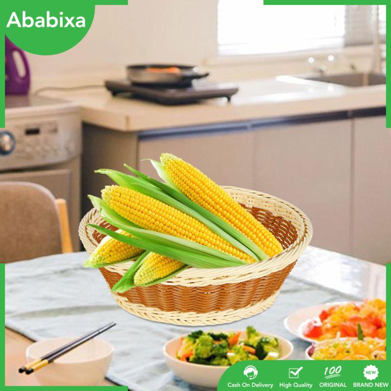 Rổ Tròn Đan Tay Thủ Công Đa Năng Đựng Trái Cây / Bánh Mì / Rau Củ Quả Trang Trí Nhà Hàng