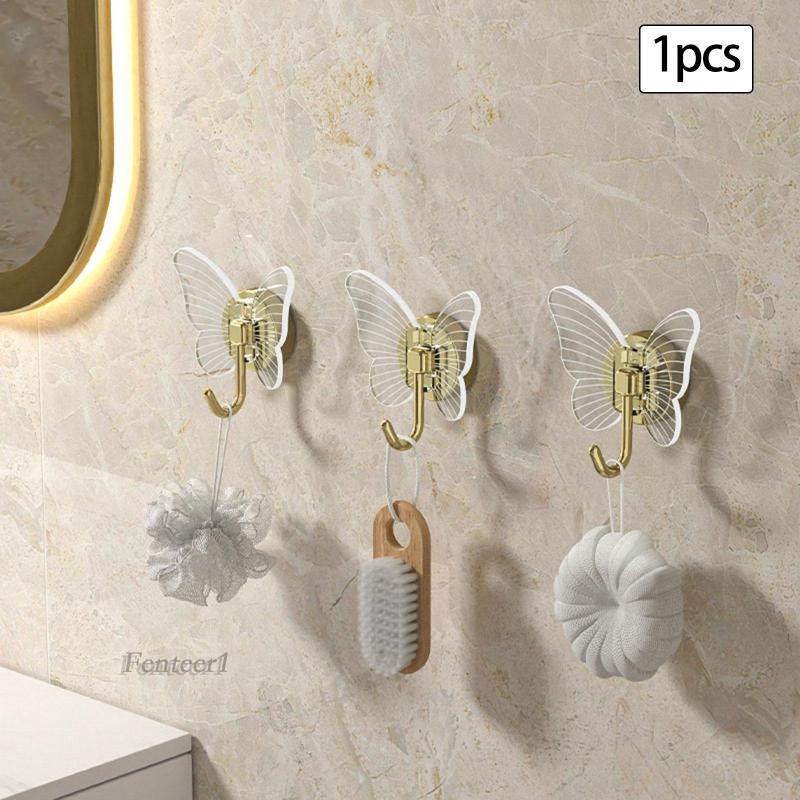 1 [Fenteer1] Móc Dán Tường Tự Dính Hình Bướm Cho Phòng Tắm Phòng Ngủ