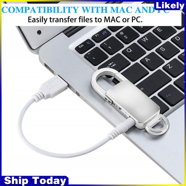 Máy Ghi Âm ly S20 + Dạng Móc Khóa Giảm Tiếng Ồn Hd