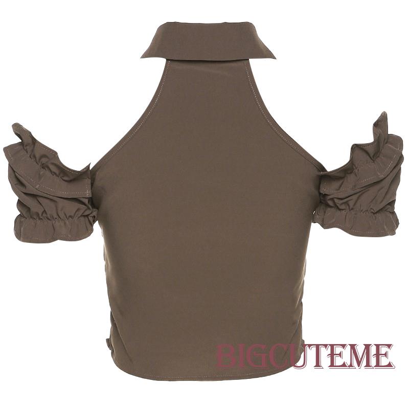 Áo Croptop Trễ Vai Tay Ngắn Thời Trang Mùa Hè Xinh Xắn Cho Nữ