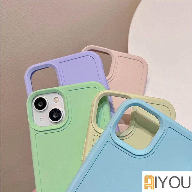 Ốp Điện Thoại Silicon Dẻo Màu Macaron Cho IPhone 14 13 12 11 Pro Max X XR 8 7 6 Plus