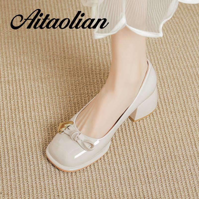 Giày Cao Gót 4cm Chất Liệu Da Bóng Phong Cách Thời Trang Lolita Dành Cho Nữ