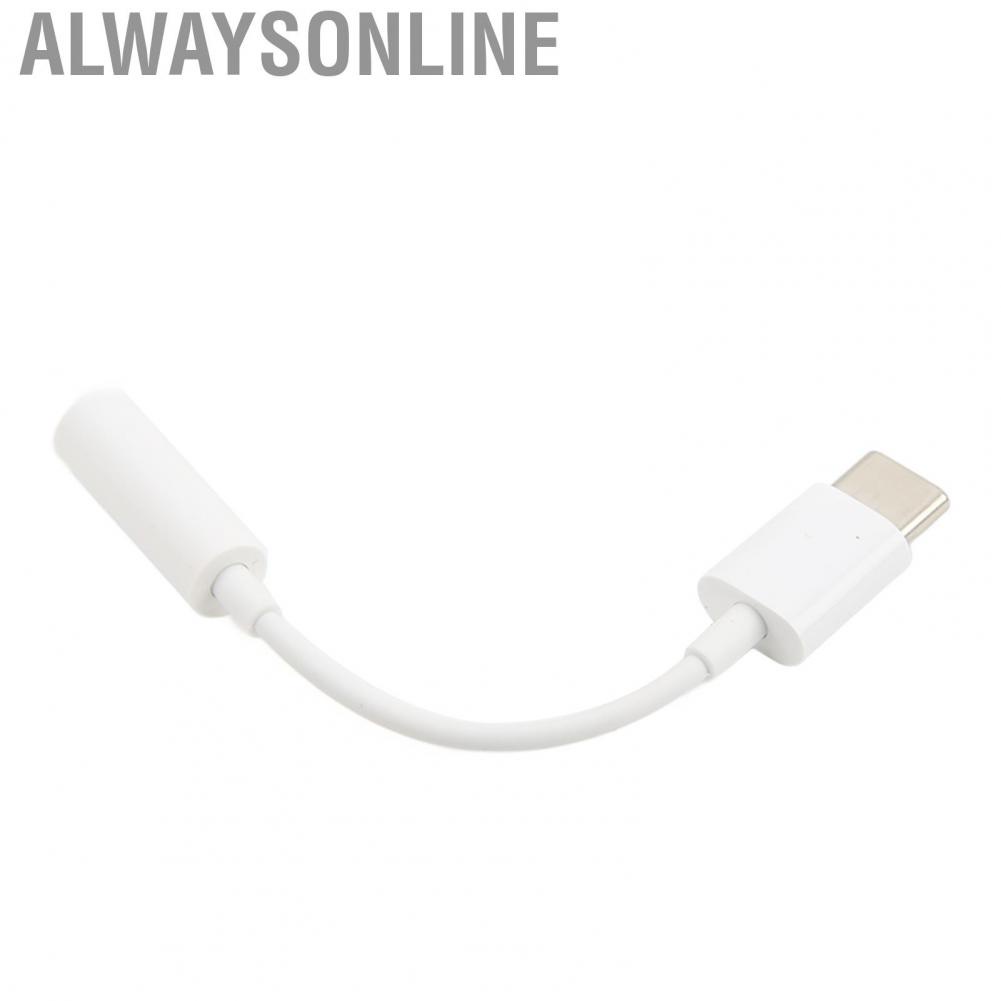 Alwaysonline Type C To 3.5mm Headphone Adapter USB Male Female  For Friend