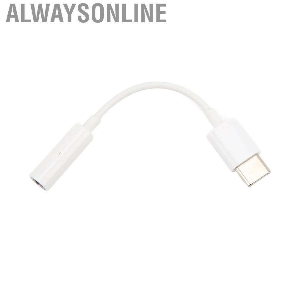 Alwaysonline Type C To 3.5mm Headphone Adapter USB Male Female  For Friend